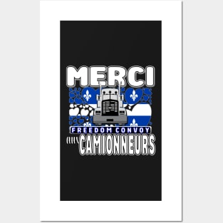 THANK YOU TRUCKERS QUEBEC MONTREAL TORONTO CALGARY EDMONTON VANCOUVER FREEDOM CONVOY 2022 Posters and Art